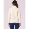 INSPIRE CHIC Women's Full Zip Long Sleeve High Neck Side Pockets Winter Fleece Jacket - 3 of 4