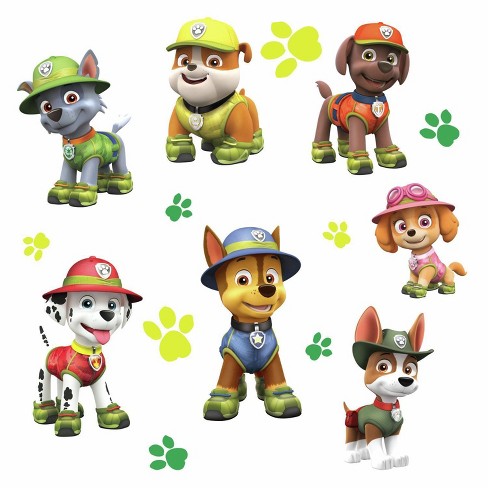 Roommates Paw Patrol Jungle Peel And Stick Giant Wall Decals Single Sheet Target