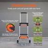 VEVOR Folding Hand Truck, 275 lbs Load Capacity, Aluminum Portable Cart, Convertible Hand Truck and Dolly with Telescoping Handle, Orange - 4 of 4