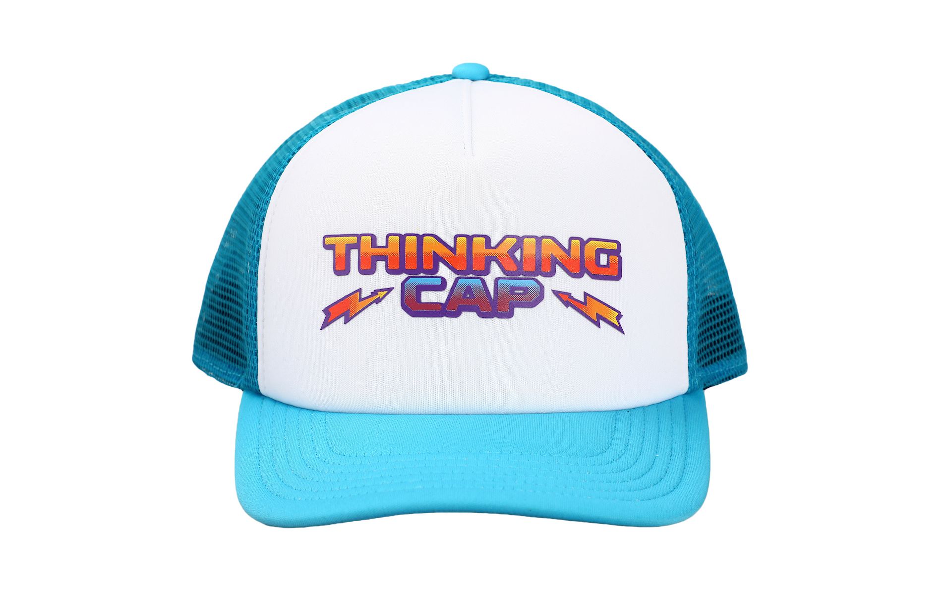 Stranger Things Netflix Series Blue & White Thinking Hat Trucker Hat