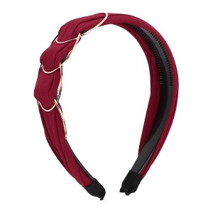 Unique Bargains Women's Elegant Ring Cross Stitching Wide Hairband 6.30"x5.51" 1 Pc - 1 of 3