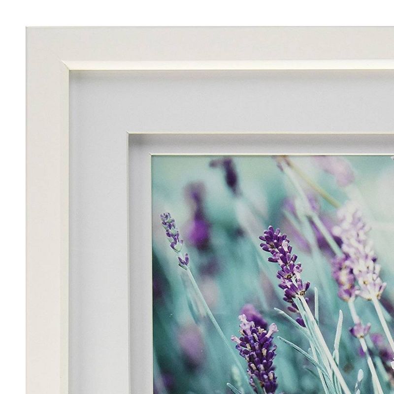 Gallery Solutions 8&#34;x10&#34; White Tabletop Wall Frame with Double White Mat 5&#34;x7&#34; Image, 4 of 6