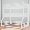 Twin Over Twin Over Full Bunk Bed, Metal Triple Bunk Bed Frame with Safety Guardrails, Heavy-Duty Space-Saving Design,kids bed - 3 of 4