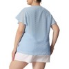 Agnes Orinda Women's Plus Size Swiss Dot V-Neck Tops with Flutter Sleeves - 4 of 4