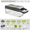Attop 16-in-1 Vegetable Chopper and Slicer - Multi-Blade Food Dicer, Spiralizer, Grater and Cutter with Container - Black and Green - 3 of 4