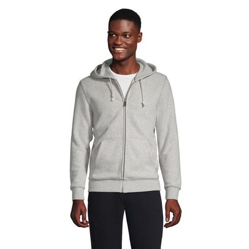 Lands' End Men's Serious Sweats Full Zip Hoodie - Medium - Gray Heather ...