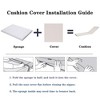 DOMETOUR 2PCS Set Outdoor Lounge Chair Cushion Replacement Patio Funiture Seat Cushion Chaise Lounge Cushion-Beige - 4 of 4