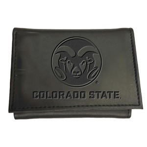 Evergreen NCAA Colorado State Rams Black Leather Trifold Wallet Officially Licensed with Gift Box - 1 of 4