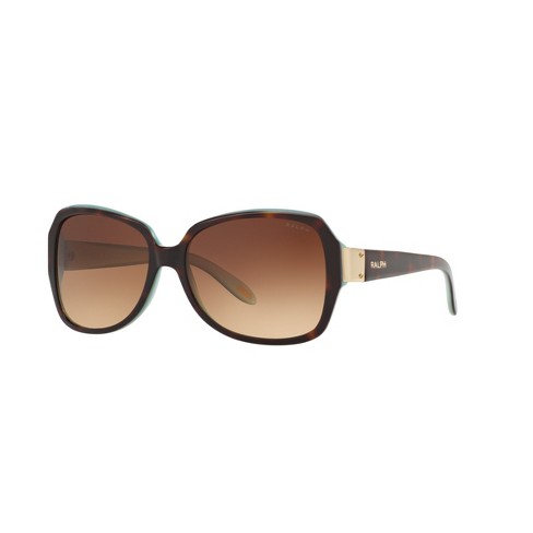 Ralph Ra5138 58mm Woman Square Sunglasses Gradient Brown Lens Target