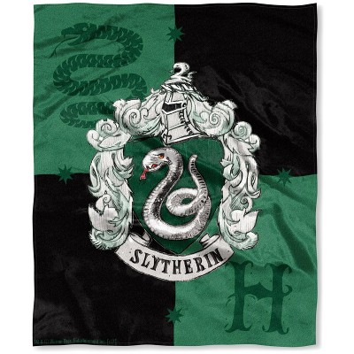 Harry Potter Slytherin House Crest Fleece Blanket 36 x 58,Slytherin Crest