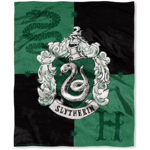Harry Potter House Crests Silk Touch Throw 50" x 60"- Choose From All 4 Houses - 1 of 4