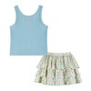 Andy & Evan  Toddler  Blue Ribbed Button-Front Tank Top w/Starfish Skort Set - image 3 of 4