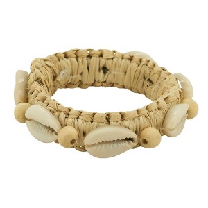 Saro Lifestyle Natural Napkin Rings With Seashell Design (Set of 4) - 1 of 4