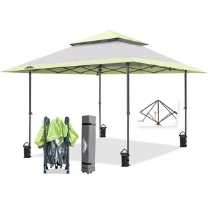 EAGLE PEAK 13x13ft Pop Up Canopy Tent Instant Outdoor Canopy Easy Setup w/Auto Extending Eaves - 1 of 4