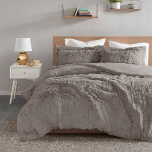 3Pcs Duvet Set, Solid Bedding Set, Polyester Bed Comforter - 1 of 4