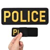 Unique Bargains 2 Pcs Police Embroidered Patch with Hook Loop for Vest Jacket Clothes Hats White 1 Pc Small and 1 Pc Large - 3 of 4