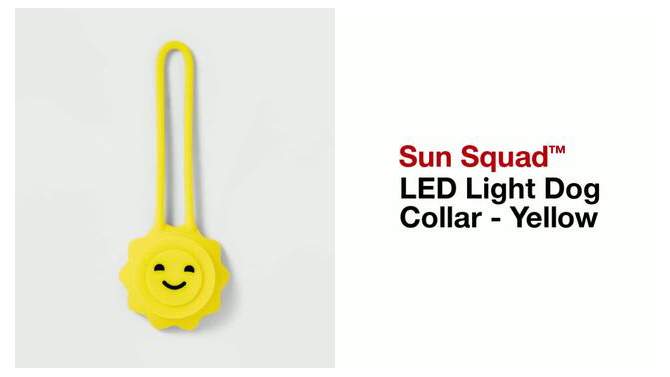 LED Light Dog Collar - Yellow - Sun Squad&#8482;, 2 of 5, play video