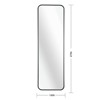 Bowen 47 in. H x 14 in. W Rectangle Round Corner Aluminum Frame Full-Length Mirror-The Pop Home - image 4 of 4