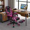 Costway Massage Gaming Chair Racing Recliner Computer Desk Chair w/Footrest - 3 of 4