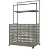Outsunny Rattan Pool Float Storage Organizer, Wheeled Pool Caddy with Basket Shelf Towel Bars - 4 of 4