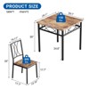 3-Piece Industrial Dining Set, Kitchen Table with 2 Upholstered Chairs & Metal Legs, Compact Breakfast Bar for Small Homes or Apartments - 2 of 4