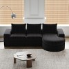 KWPZQEB 99" Cloud Curved Sectional Sofa with Chaise, Convertible L-Shape Couch with Deep Seats, Boneless Couches for Living Room, No Assembly Required - 2 of 4