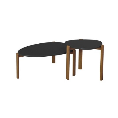 Manhattan Comfort Gales Mid - Century Modern End Table and Coffee Table Set