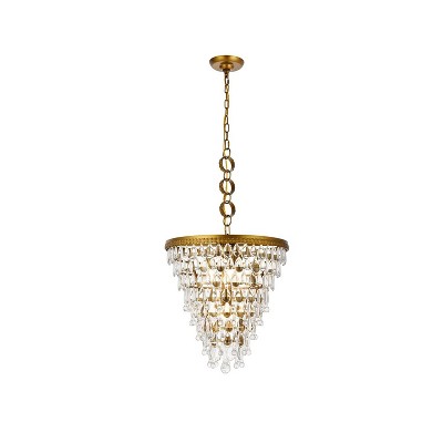 Elegant Lighting Nordic 5 lights brass pendant
