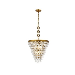 Elegant Lighting Nordic 5 lights brass pendant - 1 of 4