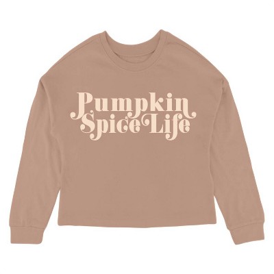 Girl ' Pumpkin Spice Life Long Sleeve Tee - TINY WHALES