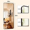 Beautyolove 64"L x 21"W Rounded Corner Aluminum Frame Full Body Floor Mirror - 2 of 4