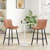 Infurnic Dining Chairs, Sleek Upholstered Dining Chairs Set with Durable Table Legs, for Kitchen and Dining Room, 2PCS, Brown, 15.7"*19.3"*36" - 3 of 4