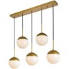 Elegant Lighting Eclipse 5 Lights Chrome Pendant With Frosted White Glass - 4 of 4