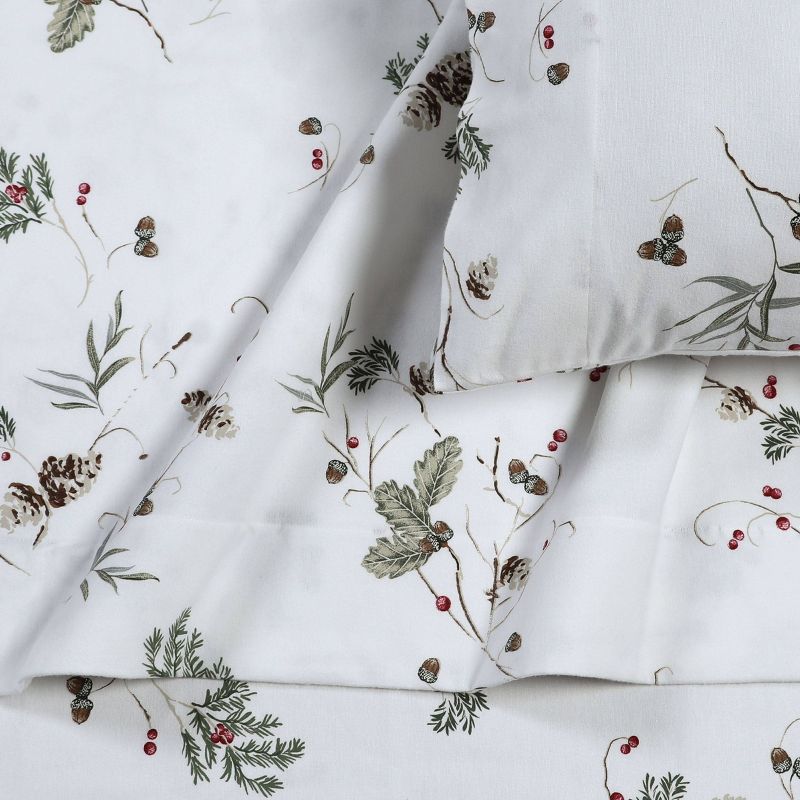 Tribeca Living California King Harmony Portuguese Cotton Flannel Extra Deep Pocket Sheet Set, 1 of 4
