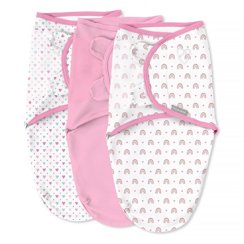 3pk Soothe Baby Swaddle 0-3 Months, Organic Baby Swaddle Sleep Sacks,  Newborn, Infant Swaddle Sack (blossom) : Target