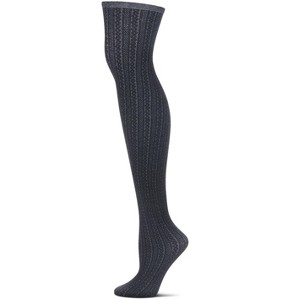 Memoi Women's Totally Textured Over The Knee Socks - 1 of 3