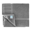 Luxury Bath Mat Floor Towel Set Absorbent Cotton Hotel Spa Shower Bathtub Mats [Not a Bathroom Rug] 22x34 inch 2 Pack | Gray and White - 2 of 4