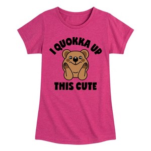 Girls' - Instant Message - I Quokka Up This Cute Fitted Short Sleeve Graphic T-Shirt - 1 of 4