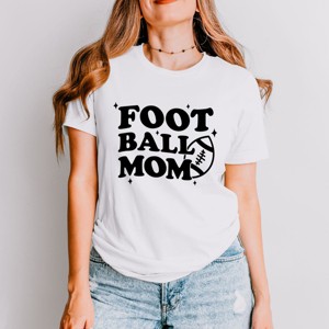 Simply Sage Market Women's Football Mom Stars Short Sleeve Graphic Tee - 1 of 4