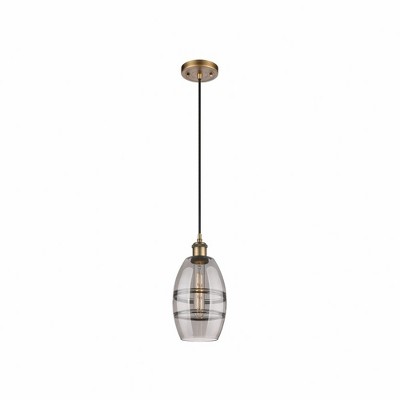 Vaz - 1 Light Cord Hung Mini Pendant In Industrial Style-8.13 Inches Tall and 5.88 Inches Wide