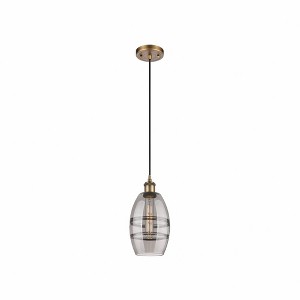 Vaz - 1 Light Cord Hung Mini Pendant In Industrial Style-8.13 Inches Tall and 5.88 Inches Wide - 1 of 1