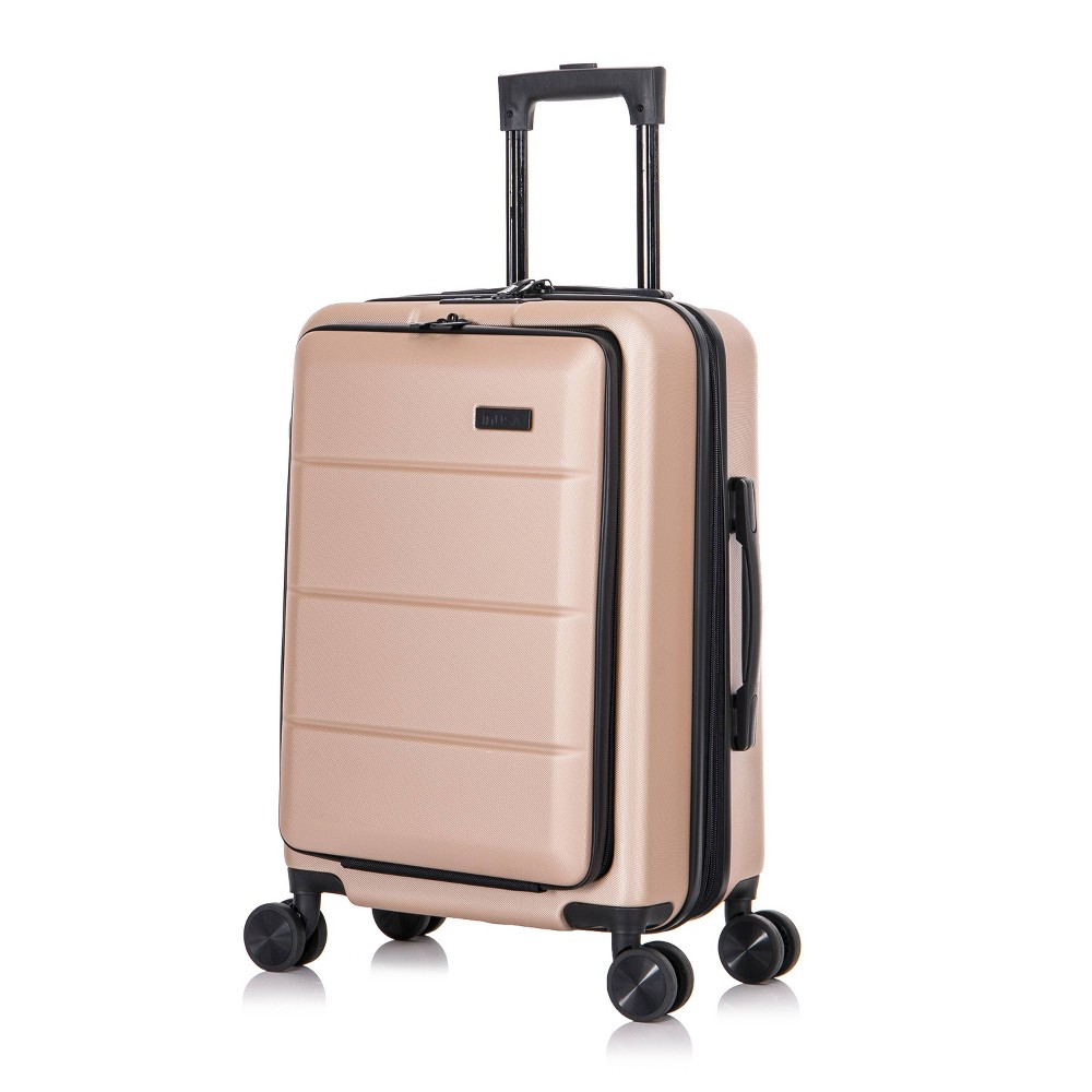 Photos - Travel Accessory InUSA Elysian Lightweight Hardside Carry On Spinner Suitcase - Champagne 