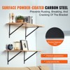 Angel Sar Shelf Bracket 18x12 Inch, 12 Pcs Heavy Duty Floating Shelf Brackets, 3mm Thick Matte Black Steel Shelving Brackets with 160 lbs Load - 3 of 4