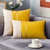 REGALWOVEN Velvet Soft Decorative Square Patchwork Throw Pillow Covers  2 Pcs - 2 of 4