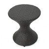 Outdoor 16-inch Multi-brown Wicker Hourgla Side Table - 4 of 4