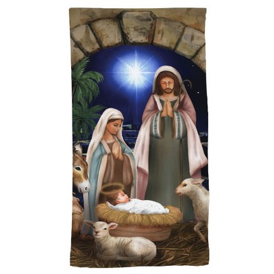 Briarwood Lane Winter Christmas Hand Towel 26x18 Away in a Manger Hand For Christmas Towel