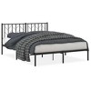 vidaXL Metal Bed Frame without Mattress with Headboard Black Queen - 4 of 4