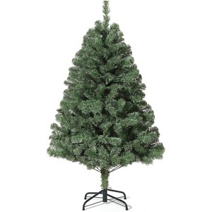 Garvee Flocked Artificial Tree, Prelit Snowy Tree with 8 Modes, Foldable Stand, Foot Pedal, Holiday Home Decoration, White Flock - 1 of 4