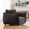 44" Modern Minimalist Chenille Chair and a Half,Wide Upholstered Sofa Chair with Pillows for Living Room,Bedroom,Small Space-Baofuwish - 3 of 4