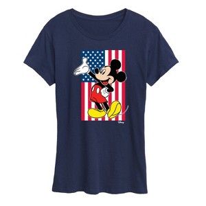 Women's - Disney - Mickey Flag Short Sleeve Graphic T-Shirt - 1 of 4